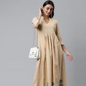 Floral Printed Pure Cotton Maxi Dress